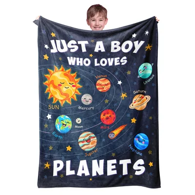 Just a Boy Who Loves Planets Blanket