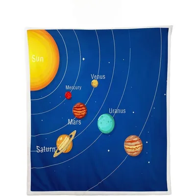Solar System Planets Galaxy Blanket No. 2