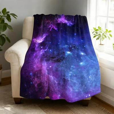 Cool Galaxy Nebula Blanket: Deep Space Print for Stargazers