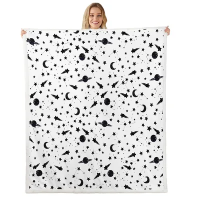 Stars and Moons Pattern Blanket: Celestial Sky Design for Night Lovers