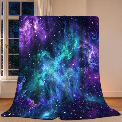 Purple Galaxy Nebula Blanket No. 2 for Cosmic Lovers