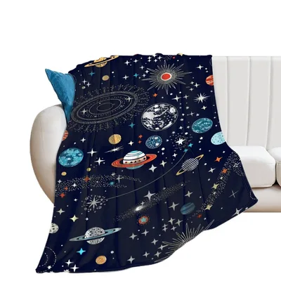 Solar System Planets Galaxy Space Blanket for Cosmic Lovers