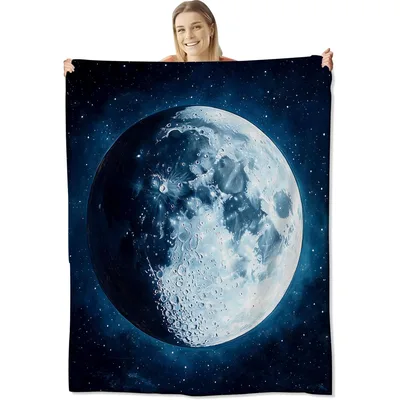 Full Moon Over Starry Blanket: A Detailed Celestial Design