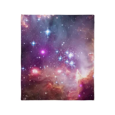 Starry Nebula Galaxy Blanket: Deep Space Print for Astronomers