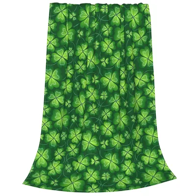 Emerald Four-Leaf Clover Garden Blanket