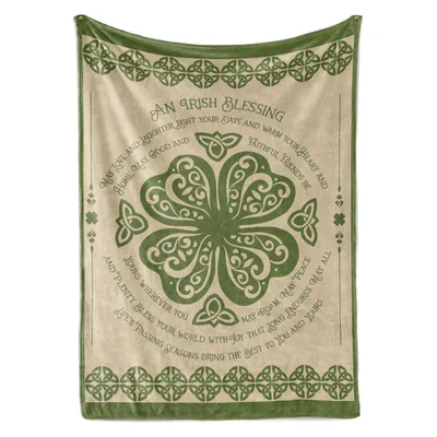 Irish Blessing Celtic Shamrock Blanket: A Traditional Wish
