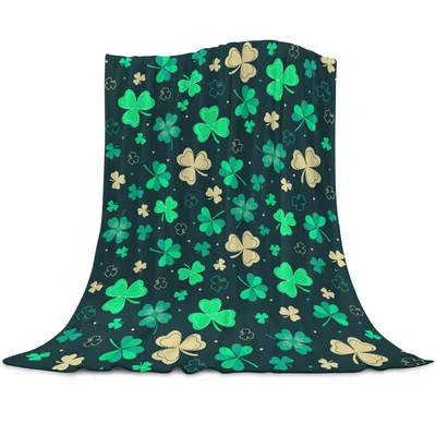 Teal Night Shamrock Mix Blanket