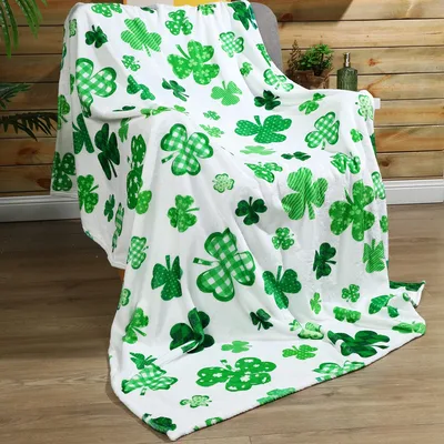 Lucky Clovers and Shamrocks Blanket