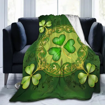 Shamrock Clover Pattern Blanket – Design 3