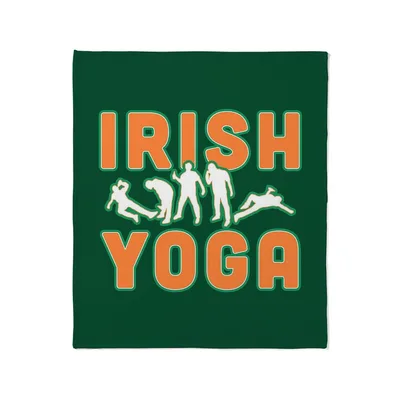 Irish Yoga Silhouettes Blanket: Fun St. Patrick's Day Design for Yogis