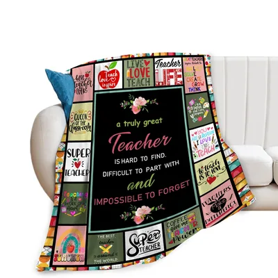Teacher Appreciation Collage Blanket: A Tribute to Inspiring Educators