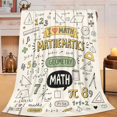 Math Teacher Doodles Blanket: A Fun Math Print for Educators