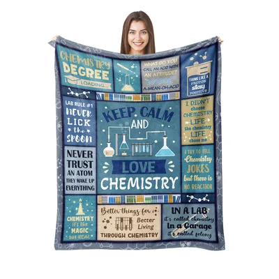 Chemistry Lover Funny Blanket: Lab Rules and Puns for Scientists