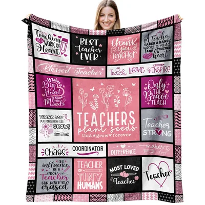 Teachers Plant Seeds Design Blanket: A Patchwork of Teacher