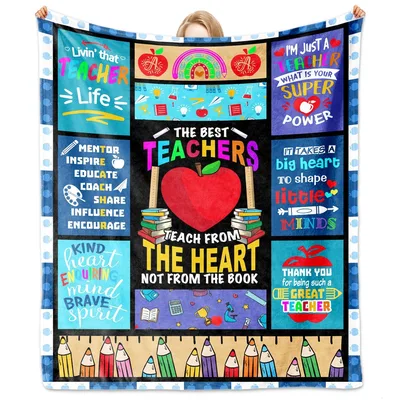 The Best Teachers Teach Blanket: Heartfelt Teacher Appreciation Design