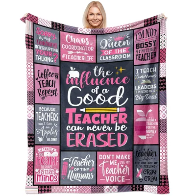 Pink Teacher Life Quilt Blanket: The Influence of a Good