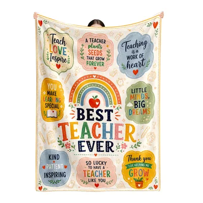 Best Teacher Ever Rainbow Blanket: A Colorful Tribute to Educators