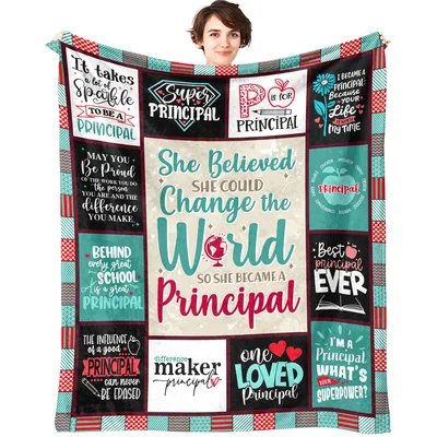 Principal Appreciation Quotes Blanket: A collage
