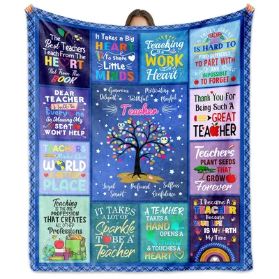 Teacher Quotes Collage Heart Blanket: A Tribute to Educators