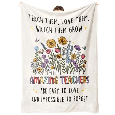 Teacher Appreciation Wildflowers Blanket