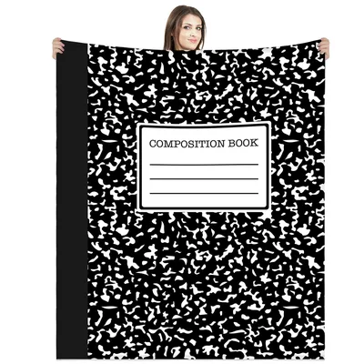 Composition Notebook Marble Blanket: Classic School Design