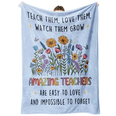 Teach Them Love Blanket: Wildflowers and Teacher Appreciation Design