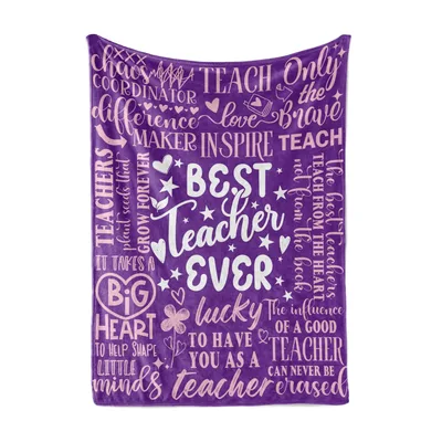 Teacher Appreciation Word Collage Blanket
