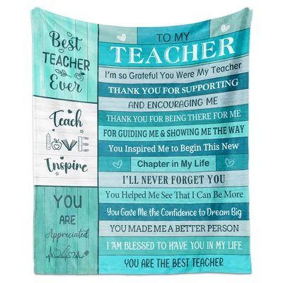 Best Teacher Ever Appreciation Blanket