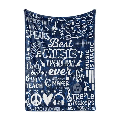 Best Music Teacher Ever Blanket: A Typography Tribute to Educators