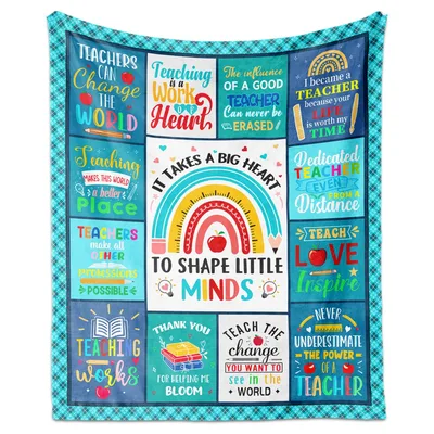 Teachers Change the World Blanket: A Rainbow of Appreciation Quotes