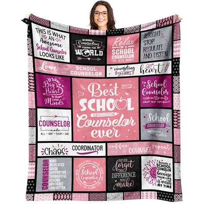 School Counselor Appreciation Blanket: Best School Counselor