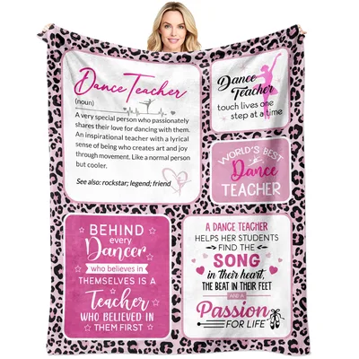 Dance Teacher Appreciation Blanket: Define the Role with Leopard Print
