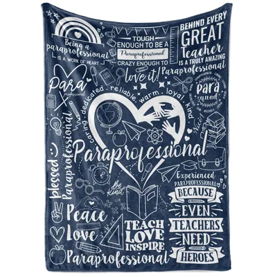 Paraprofessional Teacher Appreciation Blanket: Chalkboard