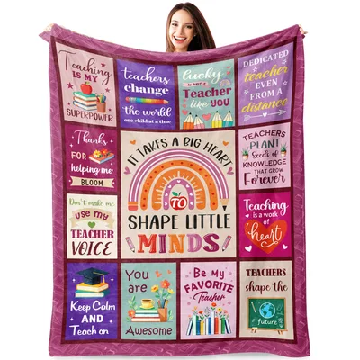 It Takes a Big Heart Blanket: Rainbow Teacher Appreciation Design