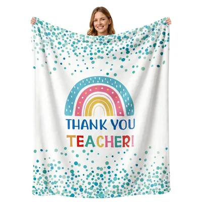 Thank You Teacher Rainbow Blanket: A Colorful Tribute to Educators
