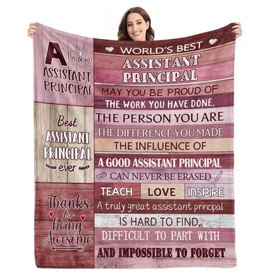 World's Best Assistant Principal Blanket - Appreciation Gift Design