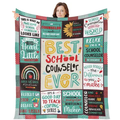 Best School Counselor Ever Blanket Celebrating Your Impact