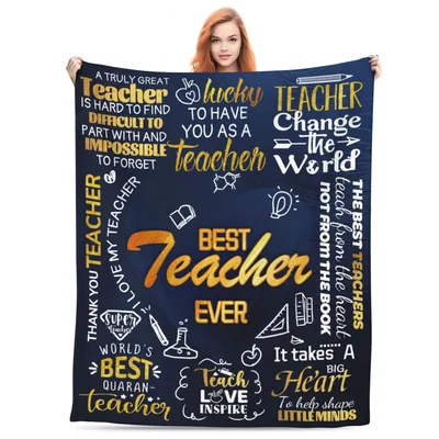Best Teacher Ever Word Blanket: A Typography Tribute to Educators
