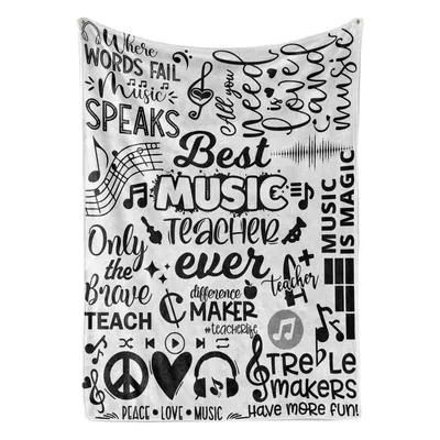 Best Music Teacher Ever Blanket: A Typography Tribute to Educators – Design 2