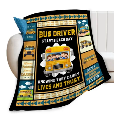 Bus Driver Starts Each Blanket Celebrating School Transport Heroes