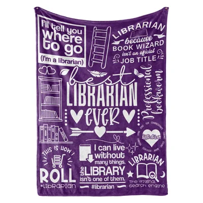 Best Librarian Ever Blanket: A Purple Tribute to Book Lovers