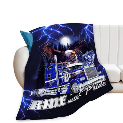 Semi Truck Blanket Ride with Pride Design for Drivers