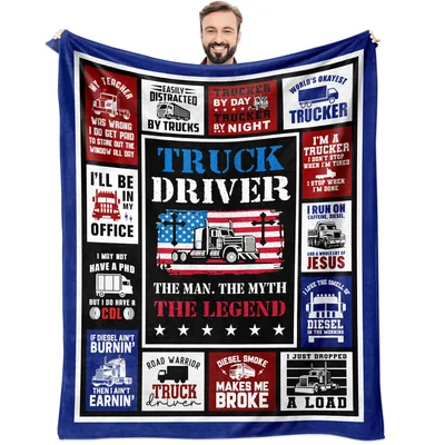 Truck Driver Trucker Blanket The Man The Myth The Legend Design