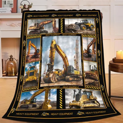 Construction Equipment Excavator Blanket for Heavy Machinery Lovers