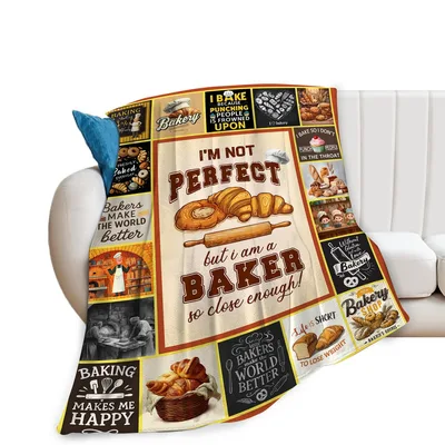 Funny Baker Bakery Blanket: Perfect Baker So Close Enough Design