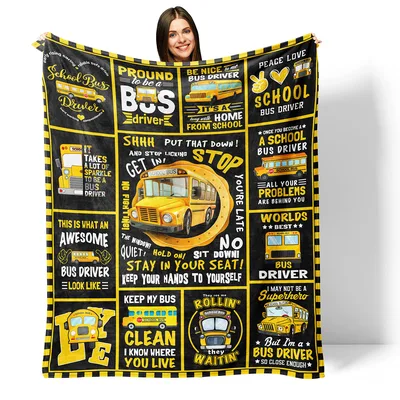Bus Driver Blanket Celebrating School Bus Drivers with Humor and Pride