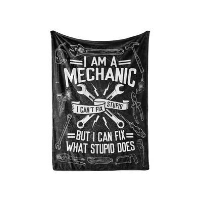 Mechanic Funny Tools Blanket: Wrenches and Sarcasm for the Workshop