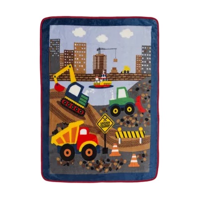 Under Construction Trucks Blanket features dump trucks