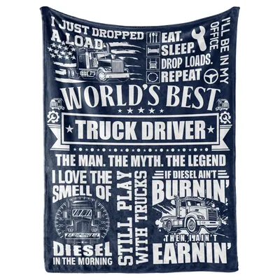 World's Best Truck Driver Blanket Celebrating Long Haul Legends