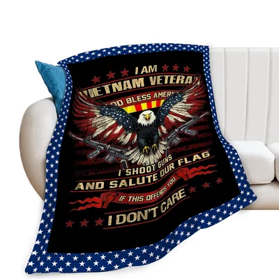 Vietnam Veteran Eagle Blanket: Bold Patriotism and Proud Statement